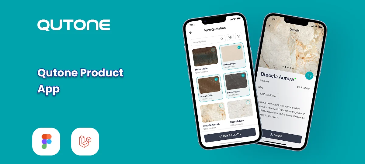 Qutone Projects app screen 1: ATOA case study