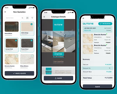 Qutone Projects app screen 3: ATOA case study